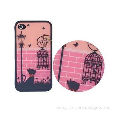 Cute Style PC Case for iPhone 4/4S ,High quality Material, OEM and ODM Orders are Welcome